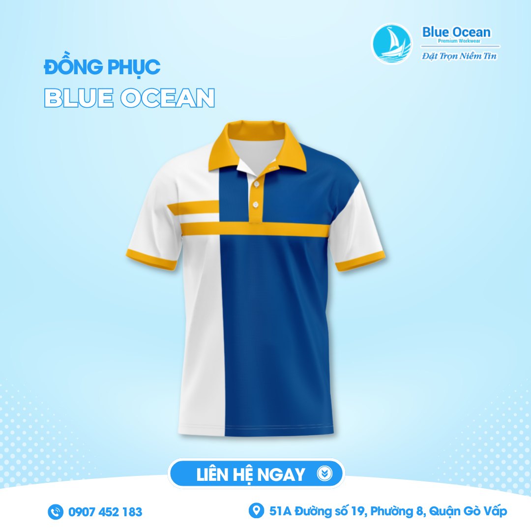 Những Mẫu Thiết Kế Áo Thun Đồng Phục Ấn Tượng Tại Blue Ocean